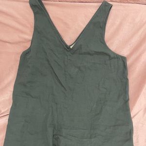 Green comfy romper with pockets